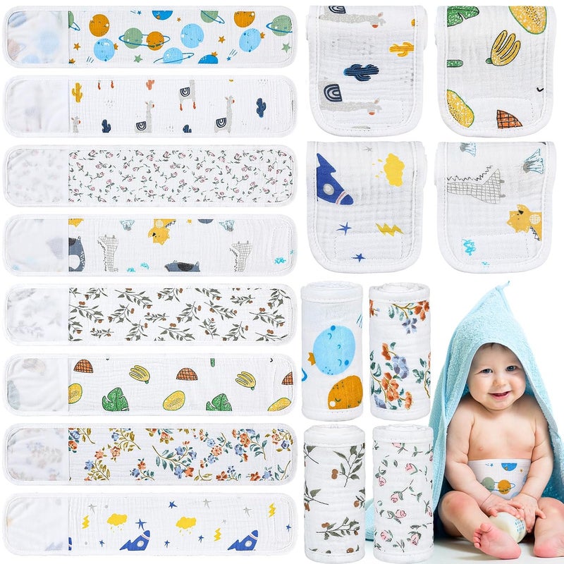 Vabean 8 Pcs Baby Infant Umbilical Cord Comfort Adjustable Cotton Belly Band for Protection, Baby Gifts for 0 To12 Months (Lovely) - Image 1